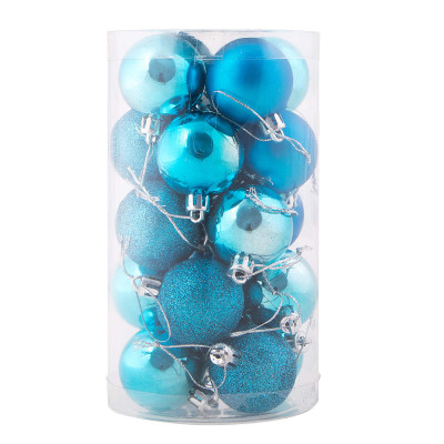 Vianočné banky nebesky modré mix - 4cm, sada 20ks