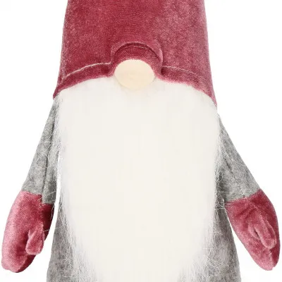 Škriatok GNOM s vínovou čiapkou 55 cm