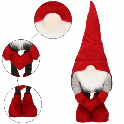 Škriatok GNOM s červenou čiapkou, nastaviteľný 61-91 cm