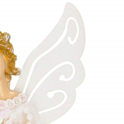 Vianočná ozdoba - Anjel v bielych šatách 20 cm