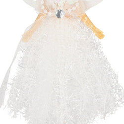 Vianočná ozdoba - Anjel v bielych šatách 20 cm