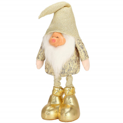 Škriatok GNOM s frniakom 50 cm, zlatý