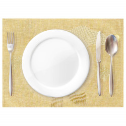 Vianočné prestieranie na stôl 48x35 cm Snehuliak, zlaté