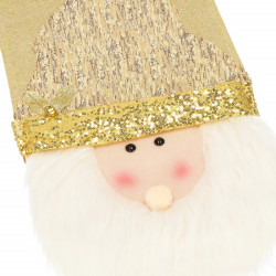 Vianočný obrus 205x30 cm Santa, zlatý