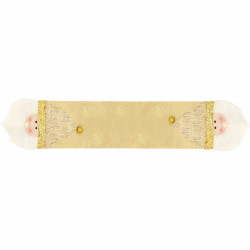 Vianočný obrus 205x30 cm Santa, zlatý