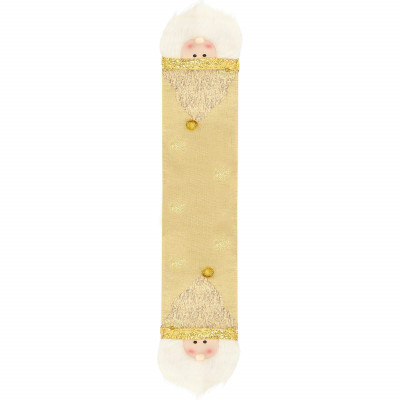 Vianočný obrus 205x30 cm Santa, zlatý