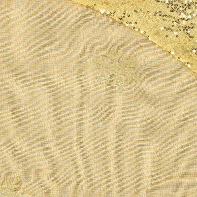 Koberec pod vianočný stromček so Santom 106 cm, zlatý