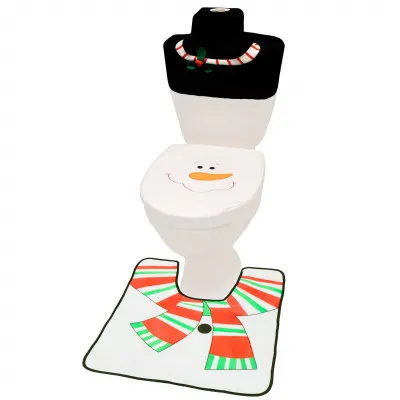 Sada vianočných predložiek na toaletu Snehuliak