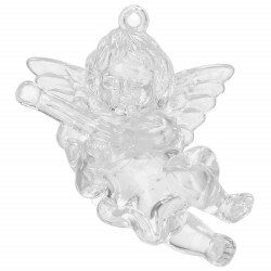 Anjeli s gitarou, 6 cm, transparetné, sada 4ks