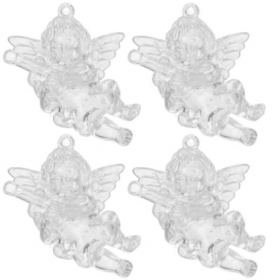 Anjeli s gitarou, 6 cm, transparetné, sada 4ks