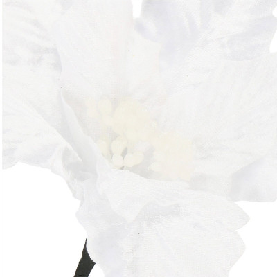 Vianočná hviezda na stonke 26x19 cm, biela