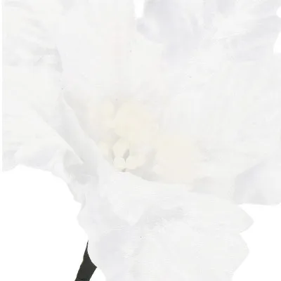 Vianočná hviezda na stonke 26x19 cm, biela