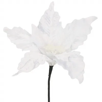 Vianočná hviezda na stonke 26x19 cm, biela