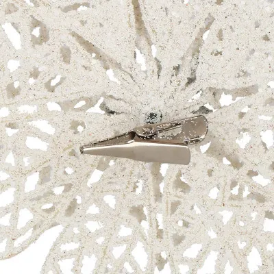 Vianočná hviezda s klipom 14x14 cm, biela