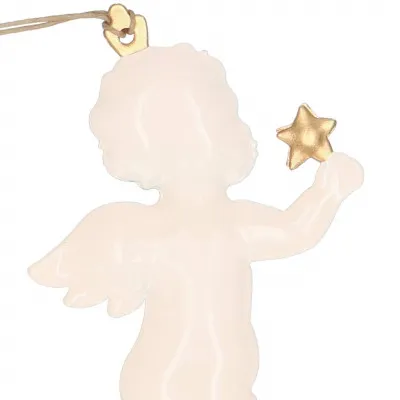Vianočné kovové ozdoby - Anjeli s trúbkou, súprava 3ks
