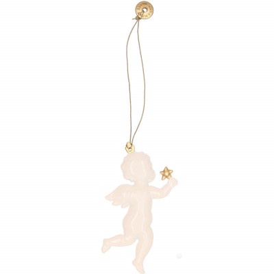 Vianočné kovové ozdoby - Anjeli s trúbkou, súprava 3ks
