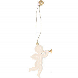 Vianočné kovové ozdoby - Anjeli s trúbkou, súprava 3ks