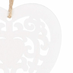 Vianočné drevené ozdoby - srdce, sada 6ks