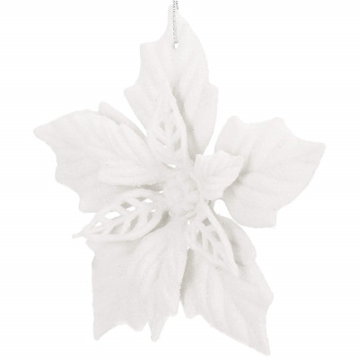 Vianočná hviezda s pútkom 12x12 cm, biela