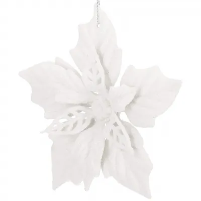 Vianočná hviezda s pútkom 12x12 cm, biela