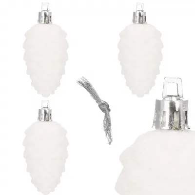 Vianočné ozdoby - Šišky, 9 cm, súprava 3ks