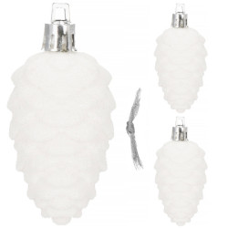 Vianočné ozdoby - Šišky, 9 cm, súprava 3ks