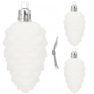 Vianočné ozdoby - Šišky, 9 cm, súprava 3ks