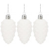 Vianočné ozdoby - Šišky, 9 cm, súprava 3ks