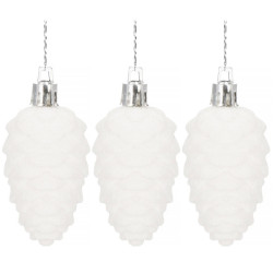 Vianočné ozdoby - Šišky, 9 cm, súprava 3ks