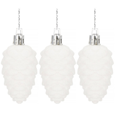 Vianočné ozdoby - Šišky, 9 cm, súprava 3ks