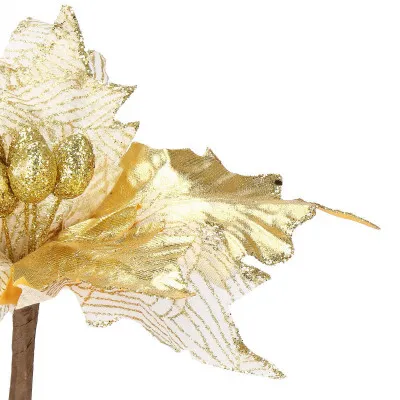 Vianočná hviezda na stonke 24x26 cm, zlatá