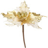 Vianočná hviezda na stonke 24x26 cm, zlatá