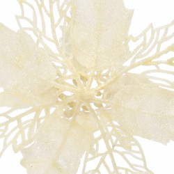 Vianočná hviezda s tŕňom 14x16 cm, krémová