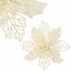 Vianočná hviezda s tŕňom 14x16 cm, krémová