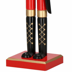 Luskáčik - Vojak so šabľou 60 cm, zeleno-červený