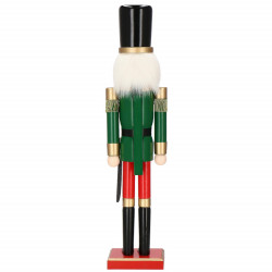 Luskáčik - Vojak so šabľou 60 cm, zeleno-červený