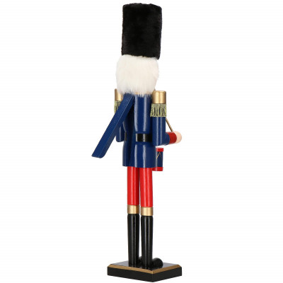 Luskáčik - Vojak s bubienkom 61 cm, modro-červený