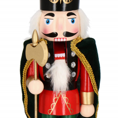 Luskáčik - Vojak s kopijou 38 cm, červeno-zelený