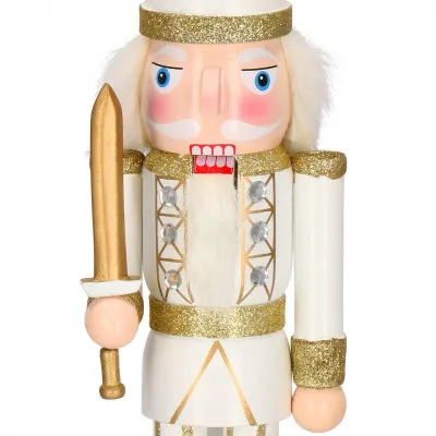 Luskáčik - Vojak s mečom 38 cm, zlatý