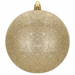 Vianočné banky zlaté mix - 10 cm, sada 6ks