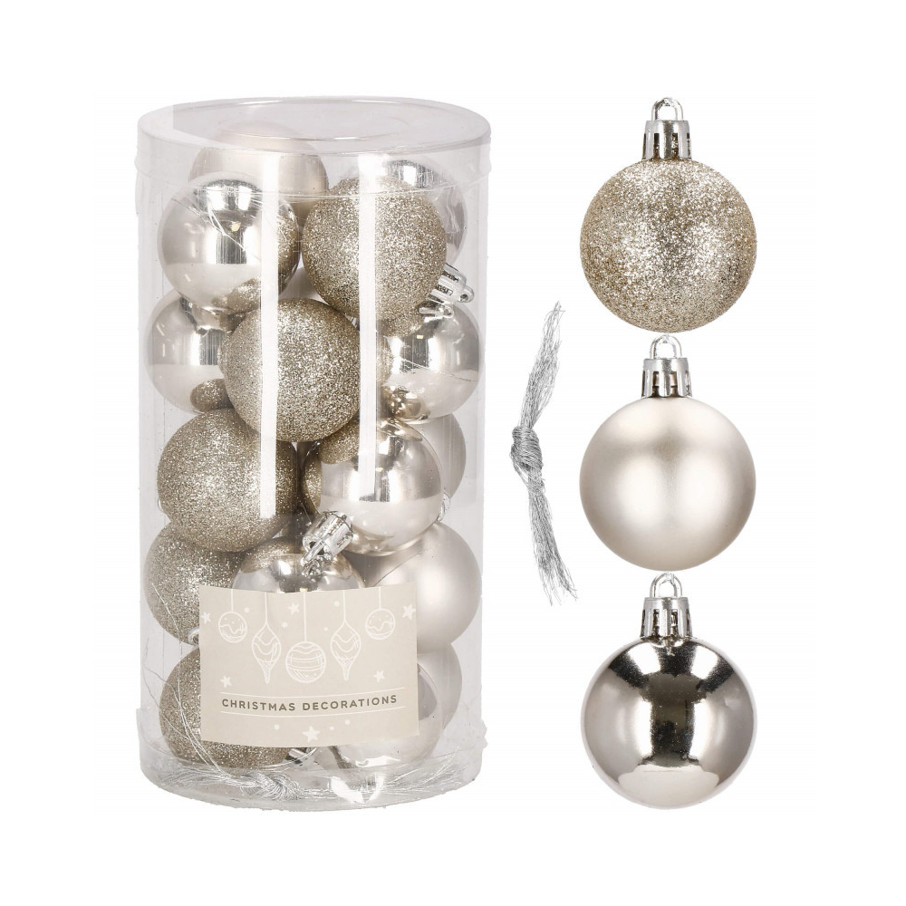 Vianočné banky zlaté mix - sada 20ks