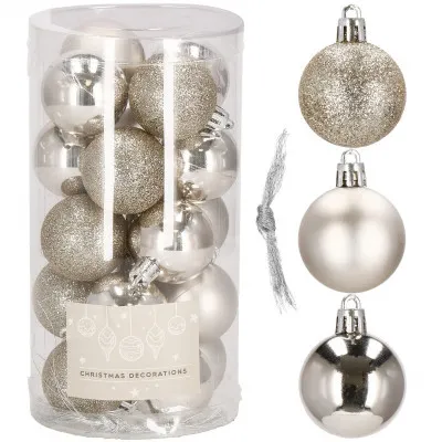 Vianočné banky zlaté mix - sada 20ks