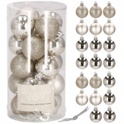 Vianočné banky zlaté mix - sada 20ks