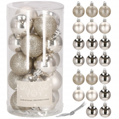 Vianočné banky zlaté mix - sada 20ks