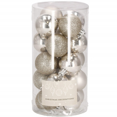 Vianočné banky zlaté mix - sada 20ks