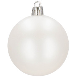 Vianočné banky biele - 6cm, sada 12ks