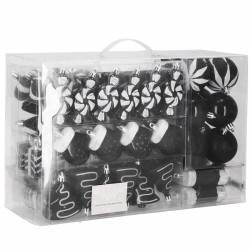 Maxi 77 dielna sada vianočných ozdôb čierna