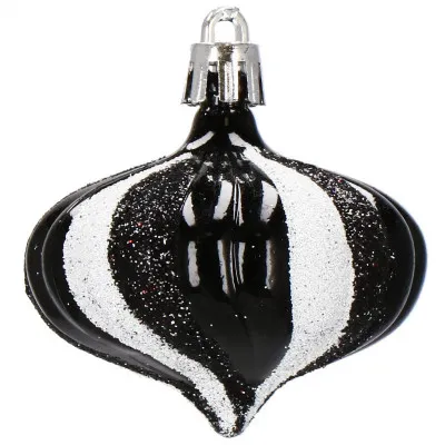 Maxi 77 dielna sada vianočných ozdôb čierna