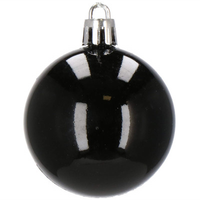 Maxi 77 dielna sada vianočných ozdôb čierna