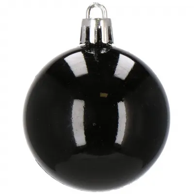 Maxi 77 dielna sada vianočných ozdôb čierna